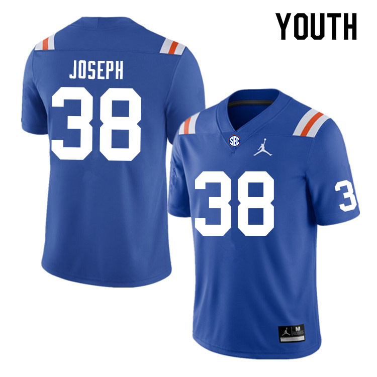 Youth #38 Carlson Joseph Florida Gators College Football Jerseys Sale-Throwback